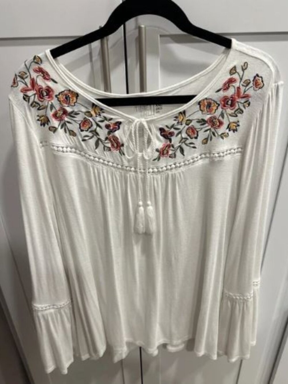 Time and Tru Boho Peasant Top SOFT Size 2XL